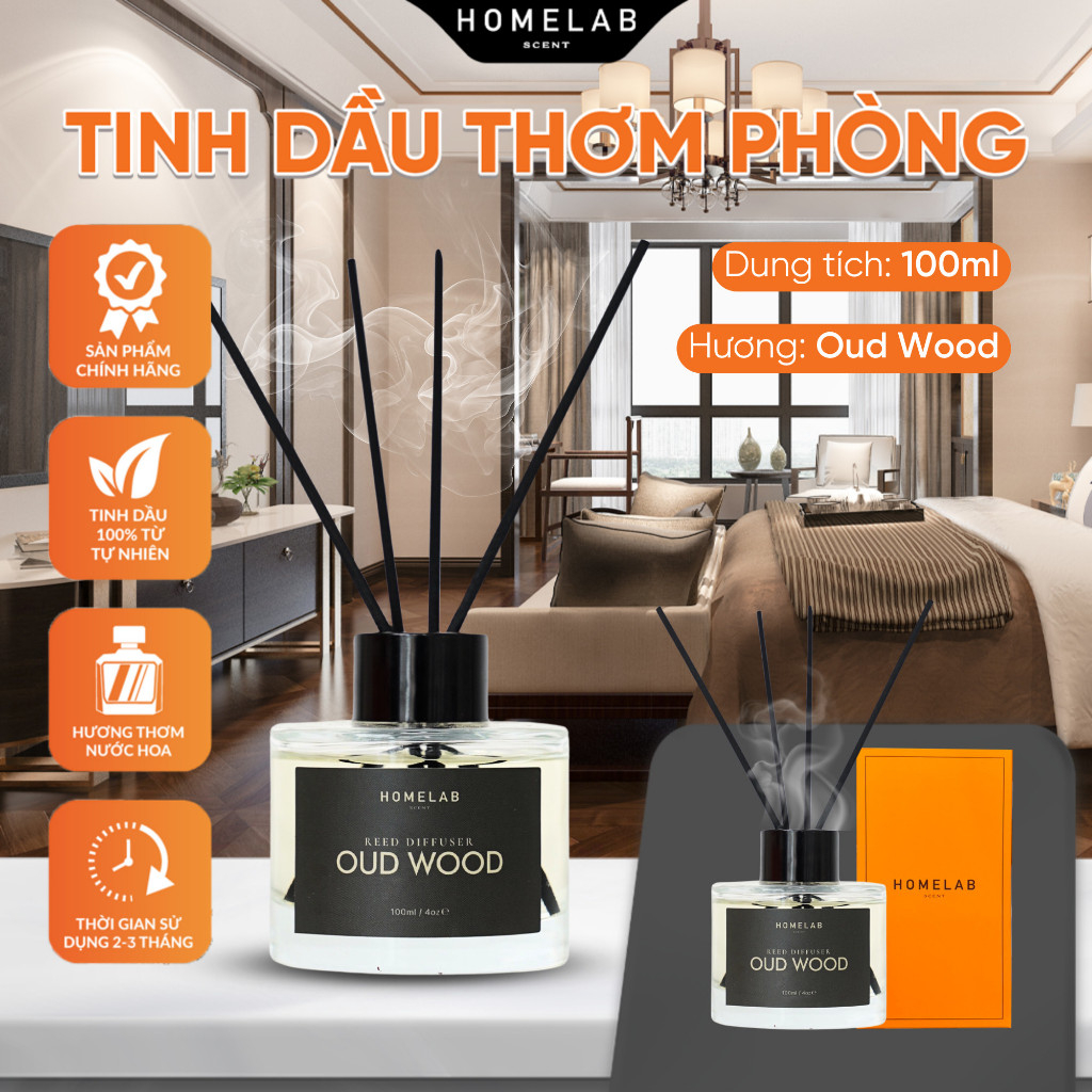 Ảnh Tinh dầu thơm phòng mùi nước hoa OUD WOOD - TOMFORD, tinh dầu khuếch tán cấp mùi hương gỗ độc tôn 100ml_HOMELAB SCENT 2