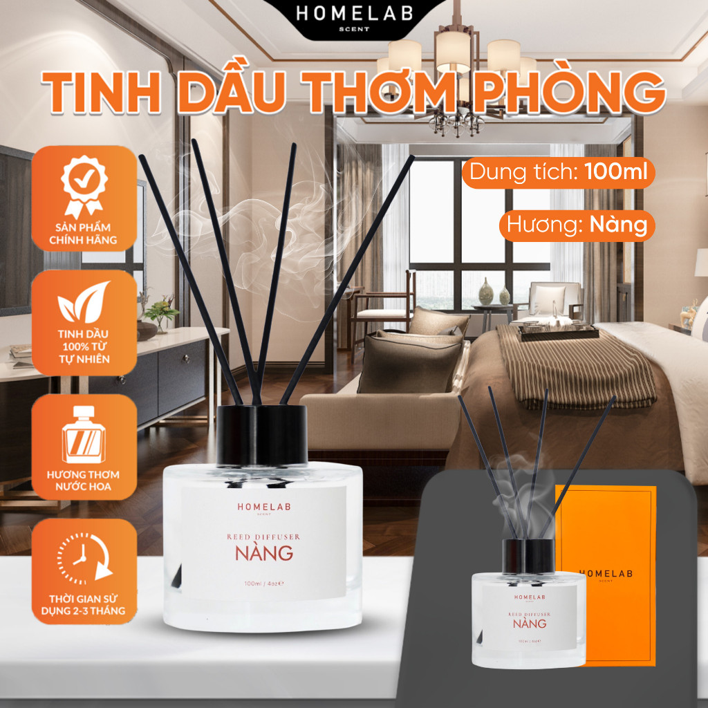 Ảnh Nước hoa thơm phòng mùi hương NÀNG,  mùi hương thiên nhiên quyến rũ, ngọt ngào 100ml_HOMELAB 2