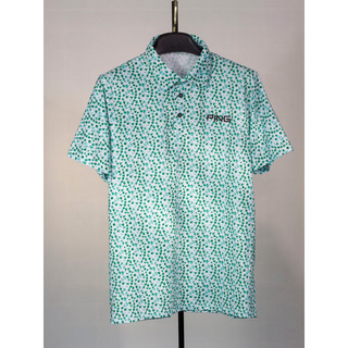 Áo Golf polo Ping họa tiết hoa leo màu xanh. chất thun lạnh thấm hút mồ hôi , không nhăn, co dãn bốn chiều