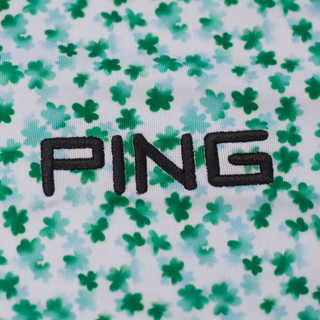 Áo Golf polo Ping họa tiết hoa leo màu xanh. chất thun lạnh thấm hút mồ hôi , không nhăn, co dãn bốn chiều