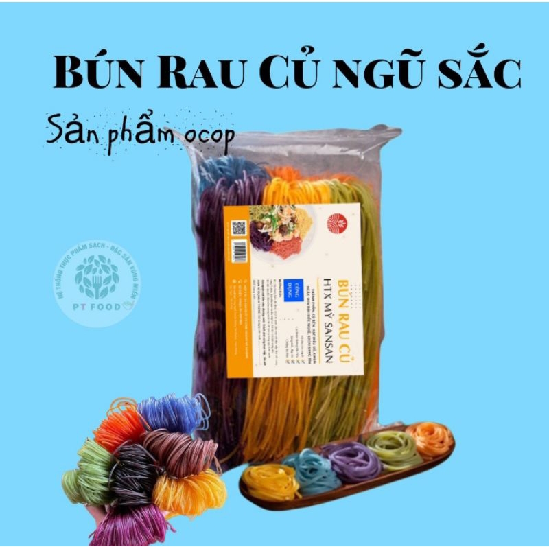 Bún rau củ ngũ sắc, bún rau củ ngon, đặc biệt ( 500g ) | Shopee Việt Nam