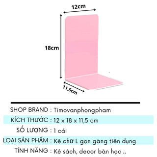 Kệ Sách Vở Để Bàn Set 2 Cái Mini Đứng Đa Năng Giá Chữ L Tiện Dụng Timo DDT40