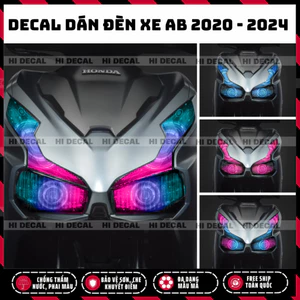 Decal dán xi nhan đèn xe AB Ariblare đời 2020 - 2024 xe 125 150 160, trang trí đèn xi nhan đèn choá