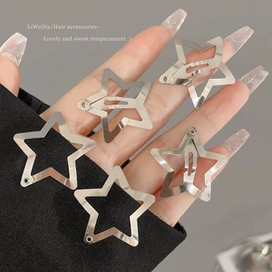 Kẹp tóc mái ngôi sao 5 cánh AAA iLita cặp bấm mái nữ đẹp vintage Hàn Quốc dễ thương màu trơn hottrend 2023