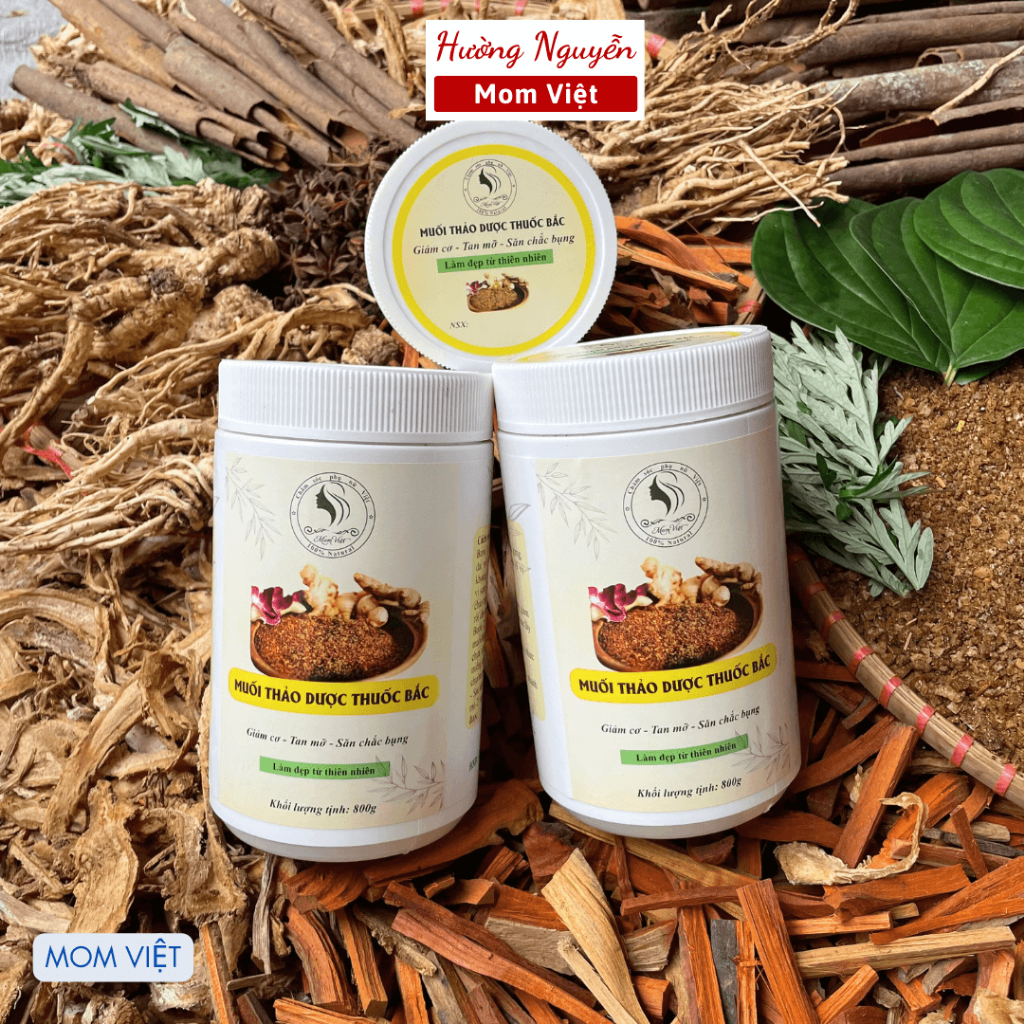 MUỐI THẢO DƯỢC MOM VIỆT QUẤN BỤNG CHO MẸ SAU SINH MUỐI THUỐC BẮC HẾT SẢN DỊCH, SĂN CHẮC GẢM TRÙNG NHÃO SỆ VÙNG DA BỤNG