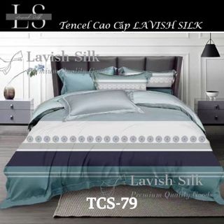 (Độc Quyền)Bộ Chăn Drap Lụa Tencel  Mát Lạnh Thiên Nhiên Chăn 2m2x2m Sợi Microfiber LS LAVISH SILK