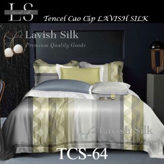 (Độc Quyền)Bộ Chăn Drap Lụa Tencel  Mát Lạnh Thiên Nhiên Chăn 2m2x2m Sợi Microfiber LS LAVISH SILK