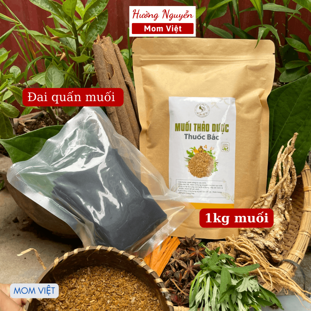 1KG MUỐI THẢO DƯỢC CHƯỜM EO MOM VIỆTGIẢM EO TAN MỠ SĂN CHẮC BỤNG