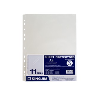 [Có VAT- Xấp 10] Bìa lỗ ,sơ mi lỗ King Jim 860-10GSV, bền chắc có thể sử dụng nhiều lần.