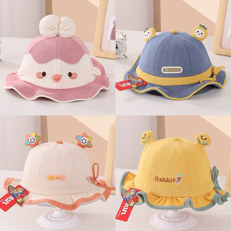 Mũ bucket cho bé trai bé gái thêu chữ tai quả dễ thương , phù hợp 1-4 tuổi
