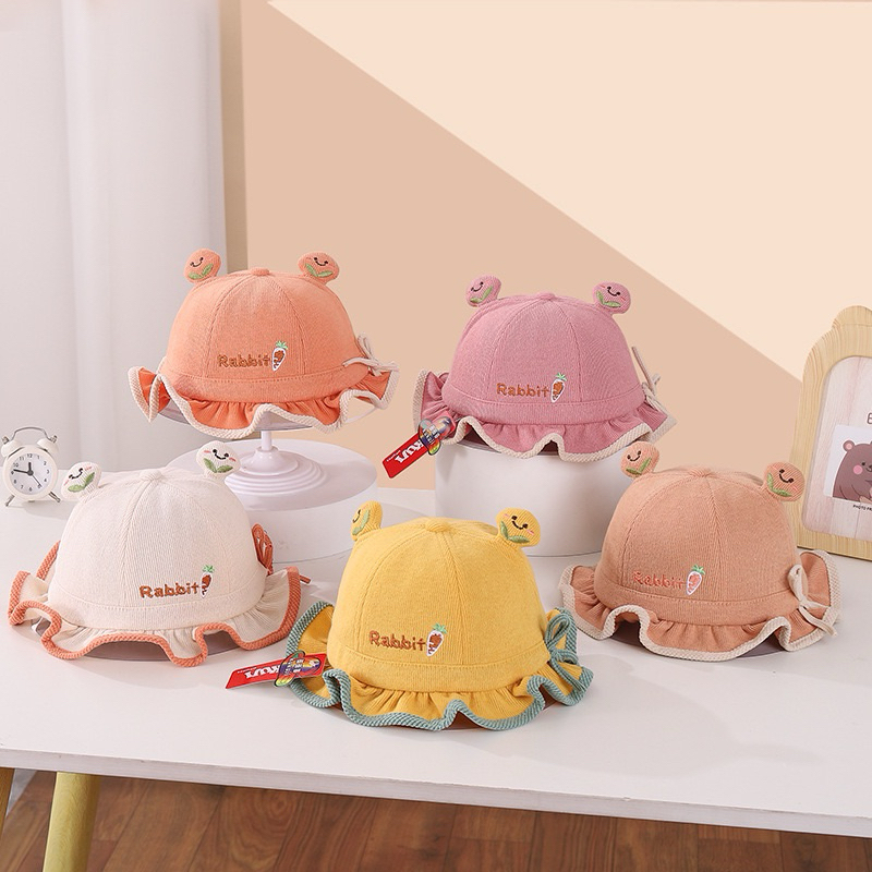 Mũ bucket cho bé trai bé gái thêu chữ tai quả dễ thương , phù hợp 1-4 tuổi