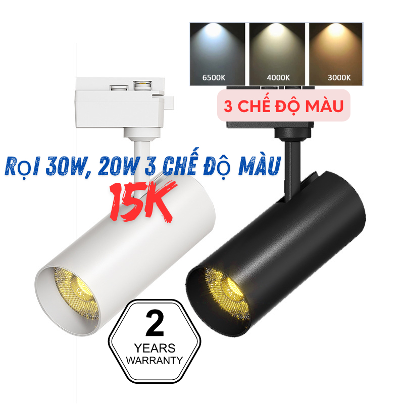 ĐÈN RỌI ray, đèn led rọi 7W/12w/20w/30W bảo hành đổi mới 12 tháng Led ...