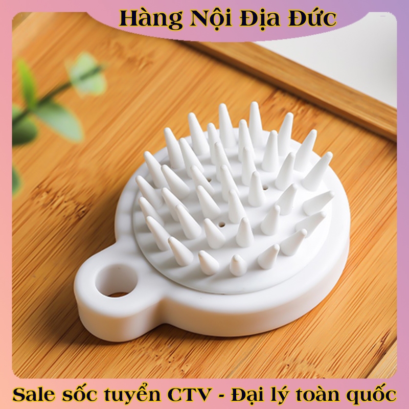 [1Chiếc] Lược dầu gội silicon massage da đầu để giảm rụng tóc và kích thích mọc tóc