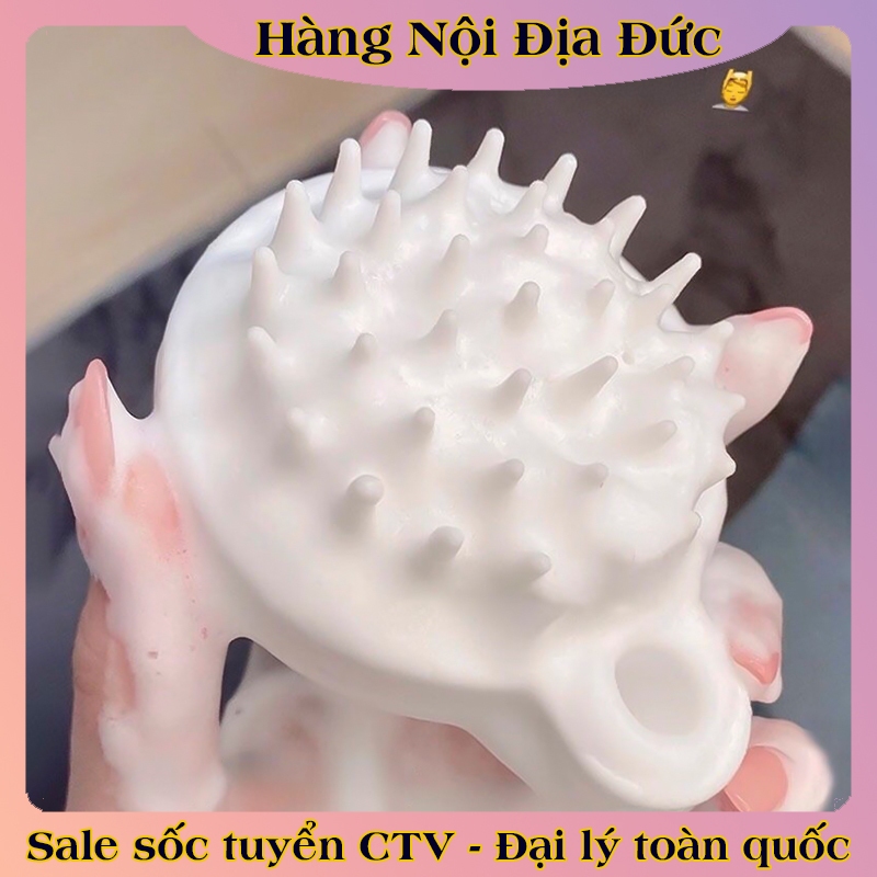 [1Chiếc] Lược dầu gội silicon massage da đầu để giảm rụng tóc và kích thích mọc tóc
