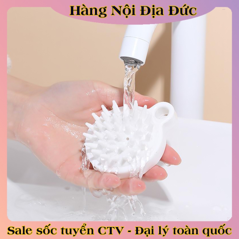 [1Chiếc] Lược dầu gội silicon massage da đầu để giảm rụng tóc và kích thích mọc tóc