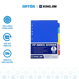 Phân trang nhựa nhiều màu KingJim 6, 10 màu bền dẻo 707-6GSV , 707-10GSV