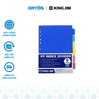 Phân trang nhựa nhiều màu KingJim 6, 10 màu bền dẻo 707-6GSV , 707-10GSV