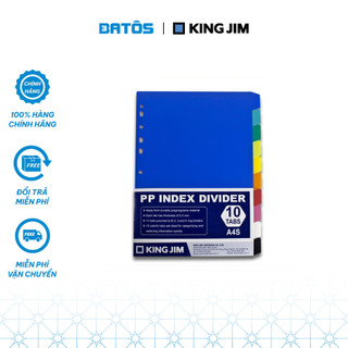 Phân trang nhựa nhiều màu KingJim 6, 10 màu bền dẻo 707-6GSV , 707-10GSV
