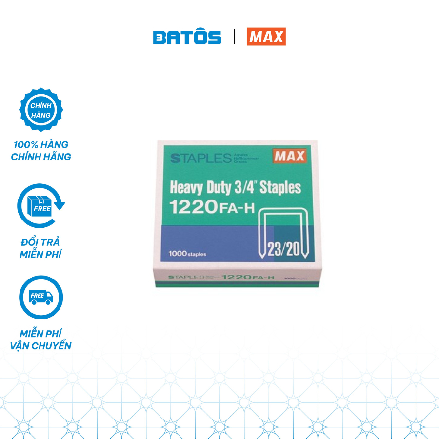 [Chuyên dụng - không oằn kim]Kim bấm chuyên dụng MAX 23/20 1220FA-H, 23/24 1224FA-H.