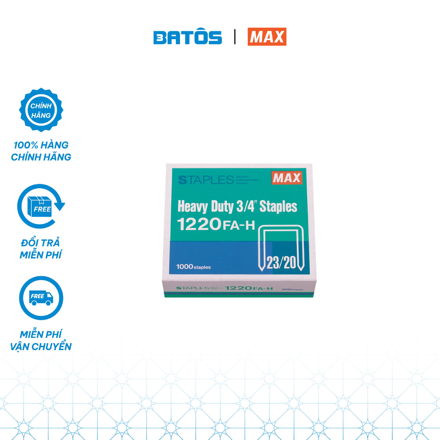 [Chuyên dụng - không oằn kim]Kim bấm chuyên dụng MAX 23/20 1220FA-H, 23/24 1224FA-H.