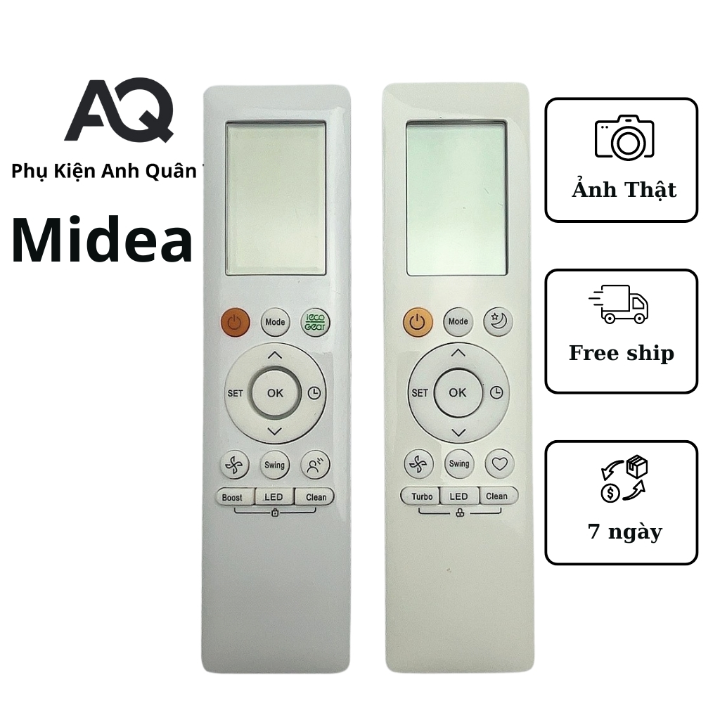 Điều khiển điều hòa midea - remote máy lạnh midea các dòng | Shopee ...