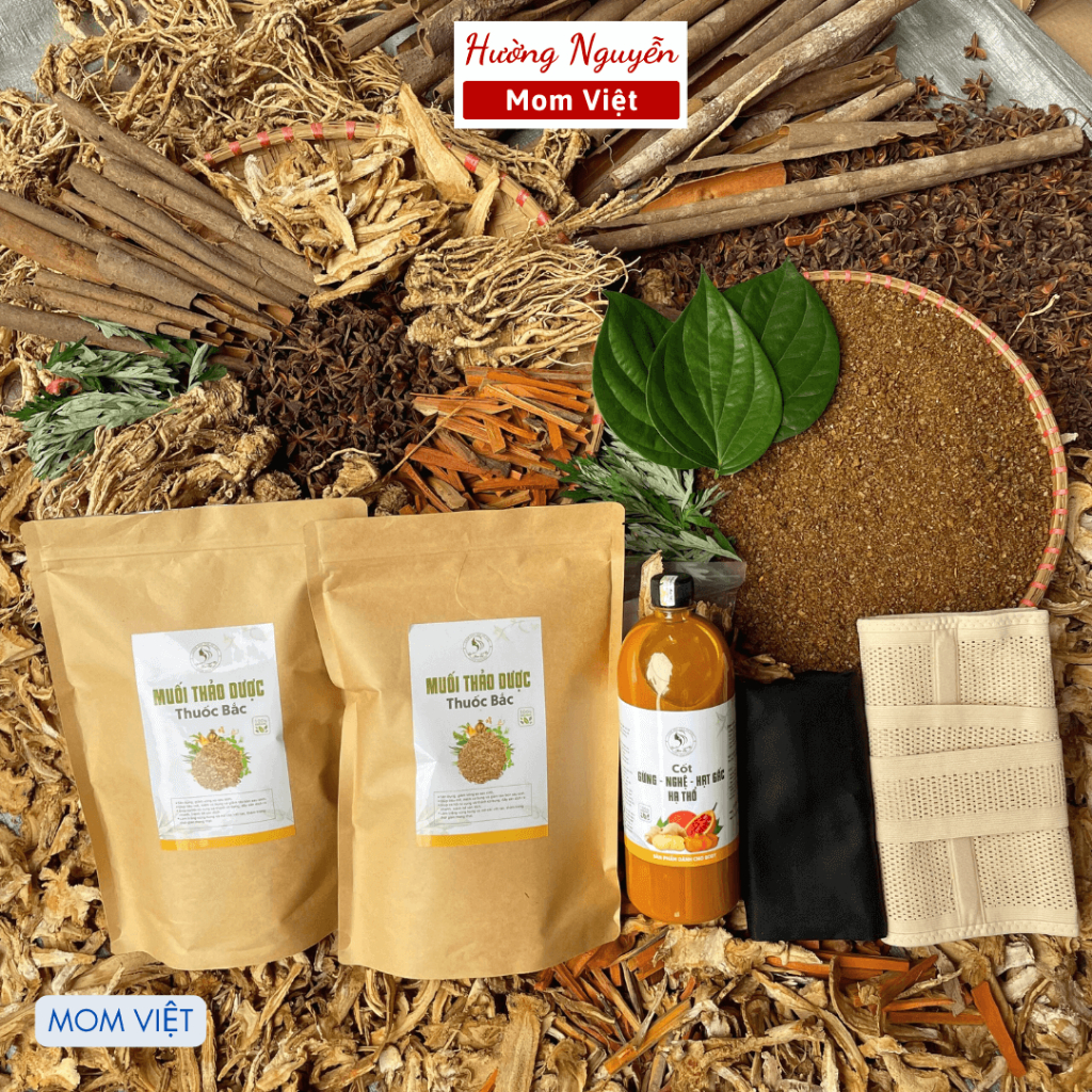 COMBO GIẢM EO SAU SINH (2KG MUỐI + 1 LÍT CỐT GỪNG NGHỆ + 1 ĐAI + 1GEN)