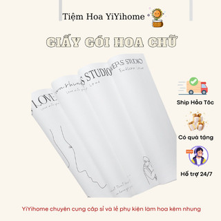 Giấy Lót Gói Hoa In Chữ Không Thấm Nước Size 30*45cm YIYIHOME