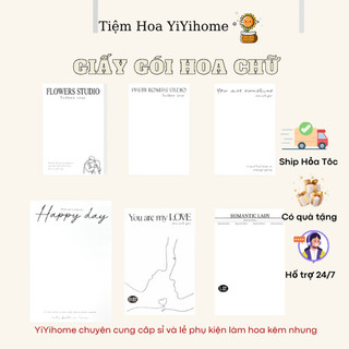 Giấy Lót Gói Hoa In Chữ Không Thấm Nước Size 30*45cm YIYIHOME