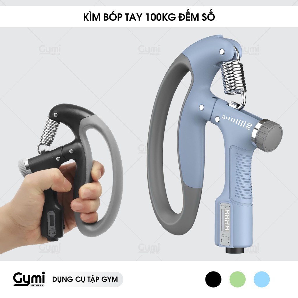Kìm Bóp Tay 10 - 100kg Lò Xo Có Đếm Số Điều Chỉnh Lực Luyện Tập Cổ Tay, Bàn Tay Đa Năng Tại Nhà - KimBopTay100