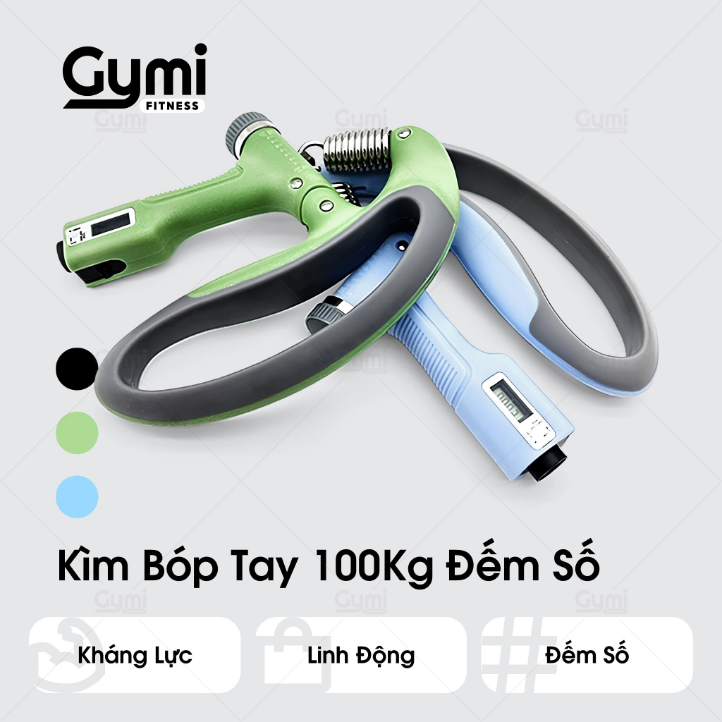 Kìm Bóp Tay 10 - 100kg Lò Xo Có Đếm Số Điều Chỉnh Lực Luyện Tập Cổ Tay, Bàn Tay Đa Năng Tại Nhà - KimBopTay100