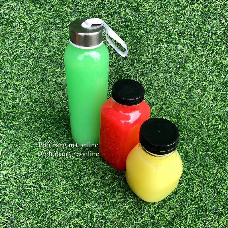 Chai, hũ, bình thủy tinh đựng nước ép dày dặn đủ các kích cỡ, hình dáng