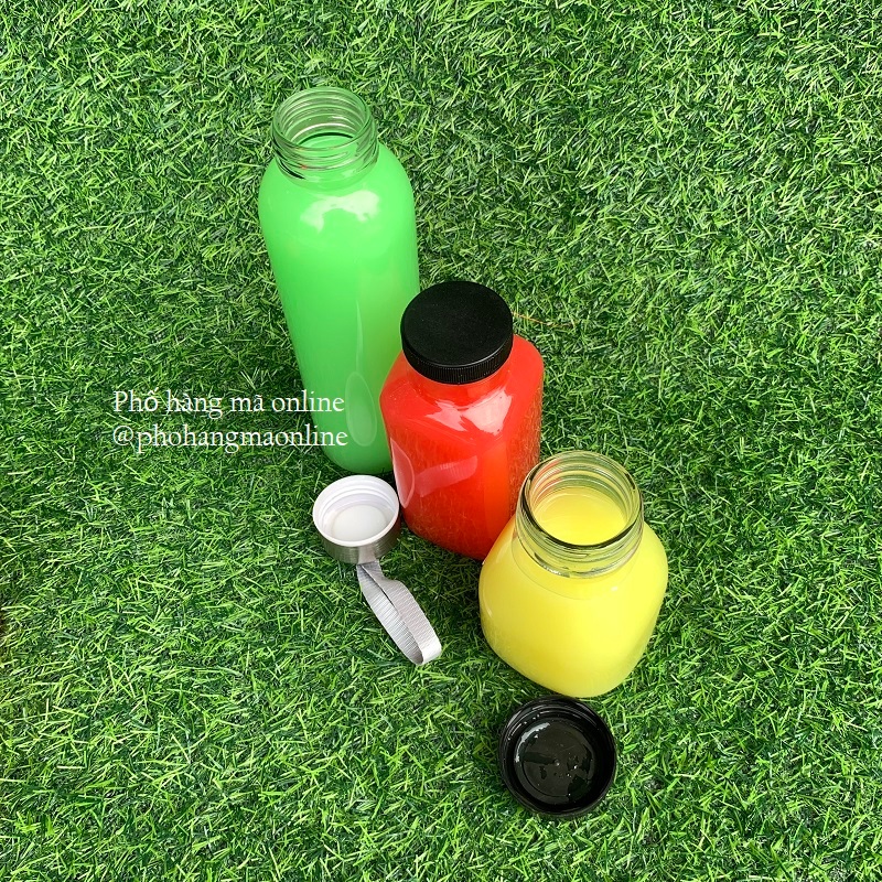 Chai, hũ, bình thủy tinh đựng nước ép dày dặn đủ các kích cỡ, hình dáng