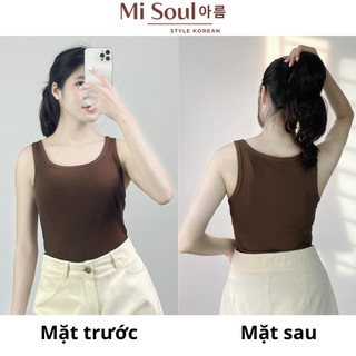 Áo 3 Lỗ Có Mút Ngực Chất Liệu Tăm Hàn Siêu Mát Ôm Body BigSize, Áo 2 Dây Bản To Thun Form Ôm MiSoul 288 - 304