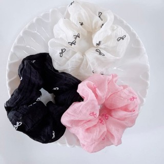 [Hàng thiết kế] Scrunchies cột tóc vải voan cao cấp kính mĩ chíu chíu dưới nắng vàng handmade