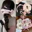 Scrunchies cột tóc, buộc tóc vải họa tiết hoa nhí màu trắng dễ thương cho bạn gái handmade