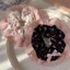 Scrunchies cột tóc, buộc tóc vải họa tiết hoa nhí màu trắng dễ thương cho bạn gái handmade