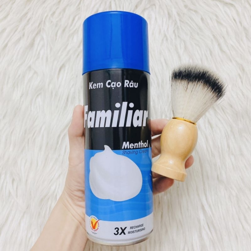 Bọt Cạo Râu Familiar Menthol 330g, Chổi Đánh Bọt Quét Râu, Cây Cọ Lông ...