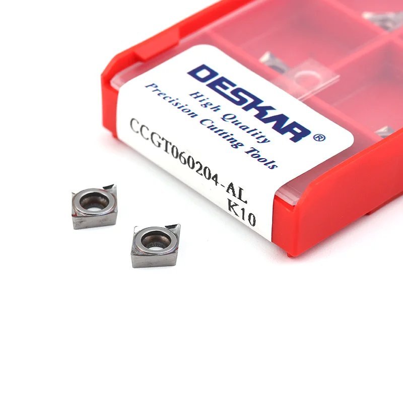Mảnh dao chíp tiện C06 (CCGT060204) Deskar, chuyên tiện nhôm, đồng, nhựa ..