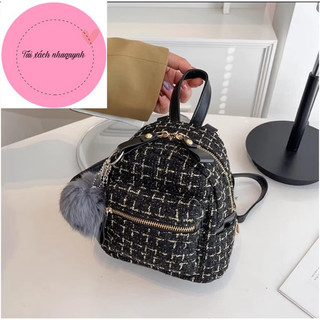 Ba lô đi chơi mini nữ vải dạ đẹp thời trang phong cách hàn quốc BL031 Size 18