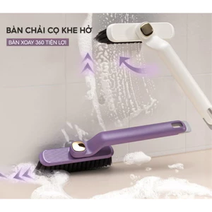 Bàn Chải Cọ Khe Hở Đa Năng 2 in 1 Xoay 360 Độ Dọn Dẹp Sàn Nhà Tắm Mặt Bàn Bếp