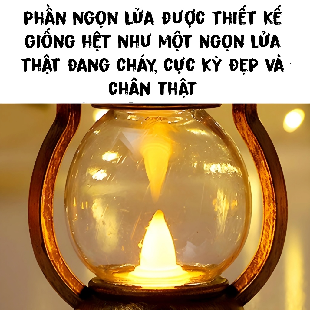 Đèn dầu led mini, đèn dầu điện tử phong cách cổ điển, vintage, trang trí, decor nhà cửa, quán cafe | BigBuy360 - bigbuy360.vn