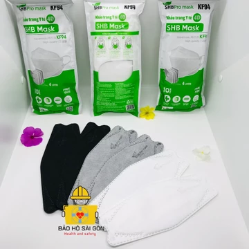 (Thùng 300 cái) Khẩu trang kf94 SHB promask, Khẩu trang 4d mask người lớn 4 lớp kháng khuẩn