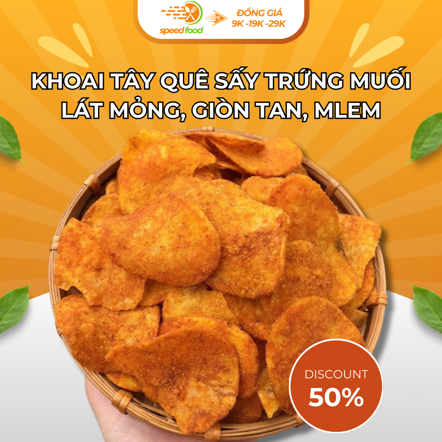 [ĂN VẶT mlem] Snack bimbim Khoai tây trứng muối, thơm đậm đà giòn tan ...