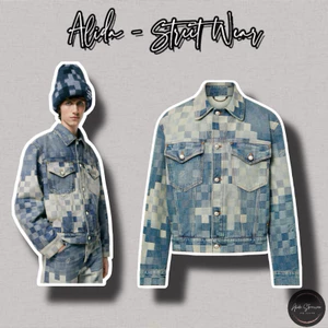 ⚡️[Hight Quality] Áo Khoác Jacket Lu1s Vu11on Damier Classic Denim - Điểm Nhấn Kẻ Caro Họa Tiết Tinh Sảo - Street Wear