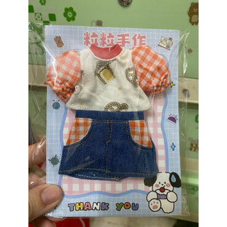 Set áo kèm váy jean caro cam size dian mập,cừu bé,cá lớn,6 nhỏ( size khác vui lòng ib shop)