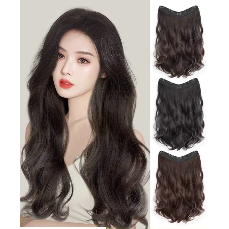 [HÀNG SIÊU CẤP] KẸP DẢI TÓC GIẢ CHO NỮ XOĂN DÀY 200GRAM BAO ĐẸP