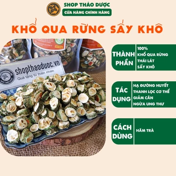 Khổ qua rừng thái lát Shop Thảo Dược gói 250g - Mướp đắng rừng thái lát sấy khô - Trà khổ qua rừng