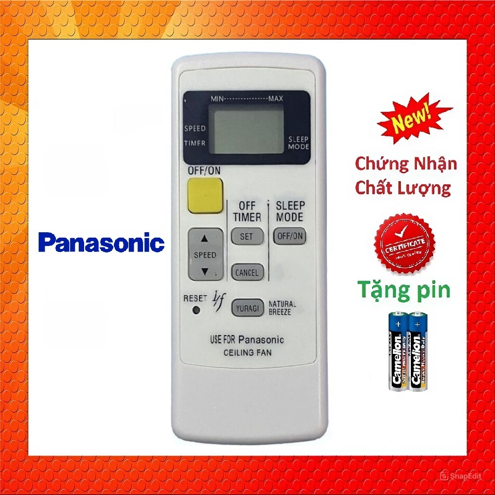 ĐIỀU KHIỂN QUẠT PANASONIC model F-60WWK - tặng kèm pin - Remote Panasonic