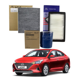 { Hyundai Accent } Combo Lọc dầu nhớt - Lọc gió điều hòa - Lọc gió động cơ xe Hyundai Accent