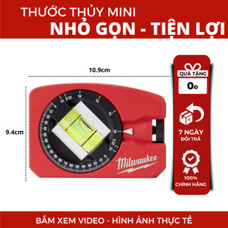 Thước thủy Milwaukee mini bỏ túi có nam châm, thước đo độ cân bằng Milwaukee 48-22-5102 nhỏ gọn
